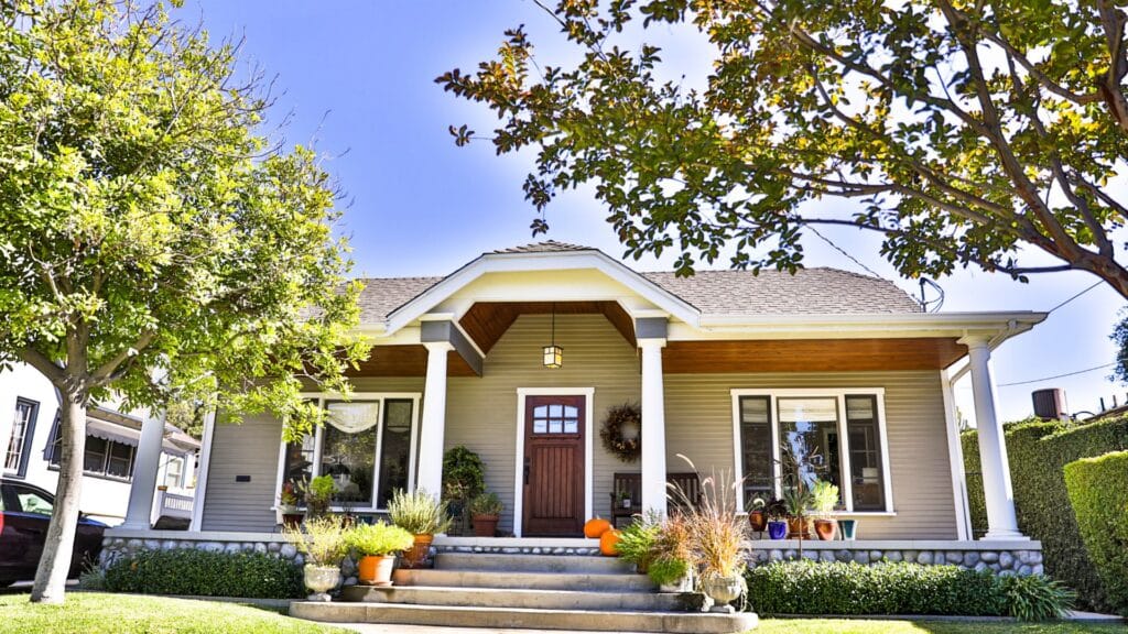 Single-story house with a covered front porch